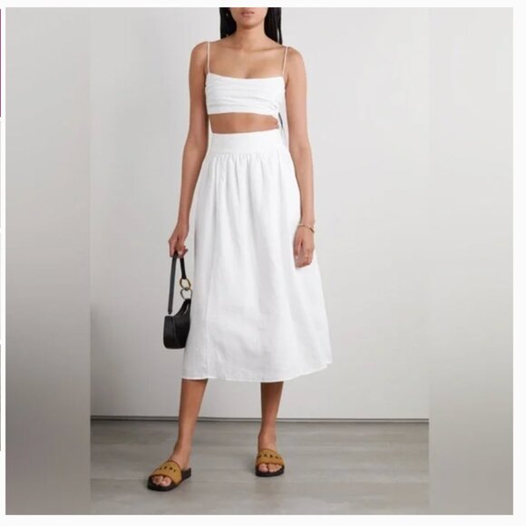 Reformation Louise Linen Skirt Set Size 0 (both pieces) - Picture 1 of 10